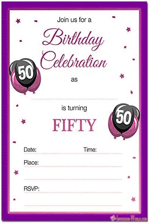 online 50th birthday invitations|Free, printable custom 50th birthday invitation templates .
